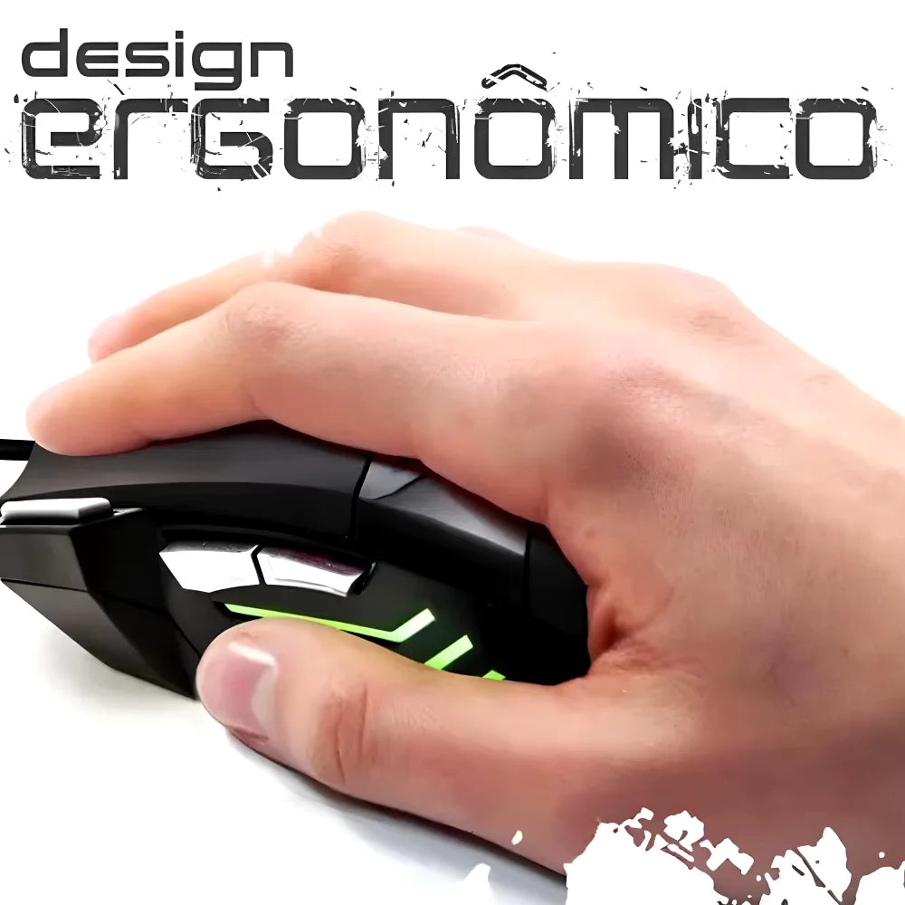 Mouse Gamer X7 – Alta Precisão, LED RGB e Design Ergonômico