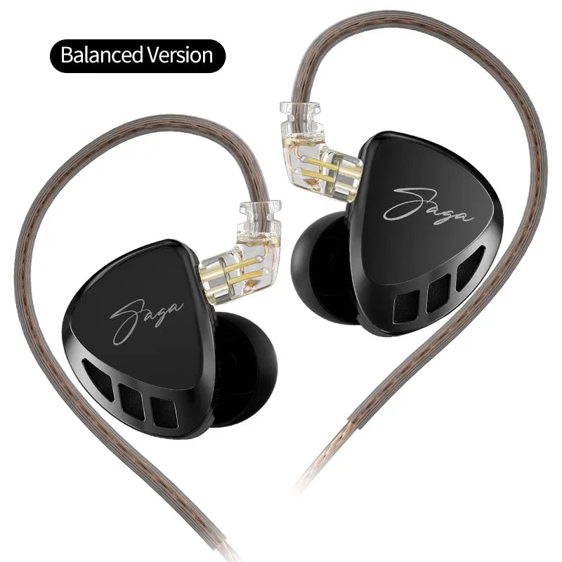 Fones De Ouvido KZ Saga Wired – Áudio Hi-Fi, Graves Potentes e Design Premium