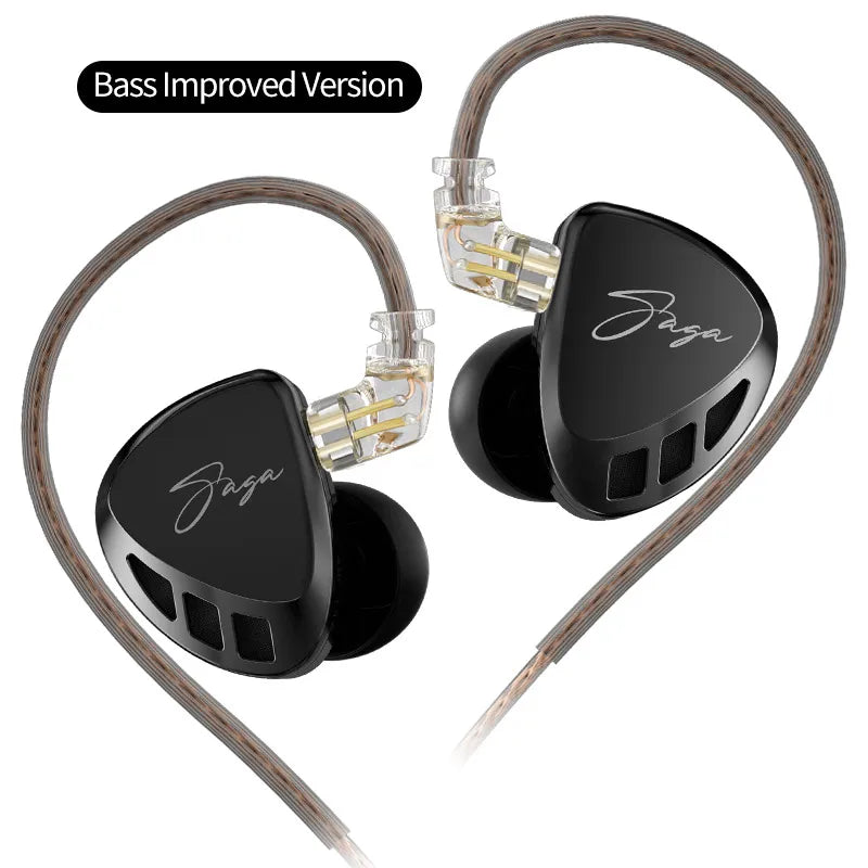 Fones De Ouvido KZ Saga Wired – Áudio Hi-Fi, Graves Potentes e Design Premium