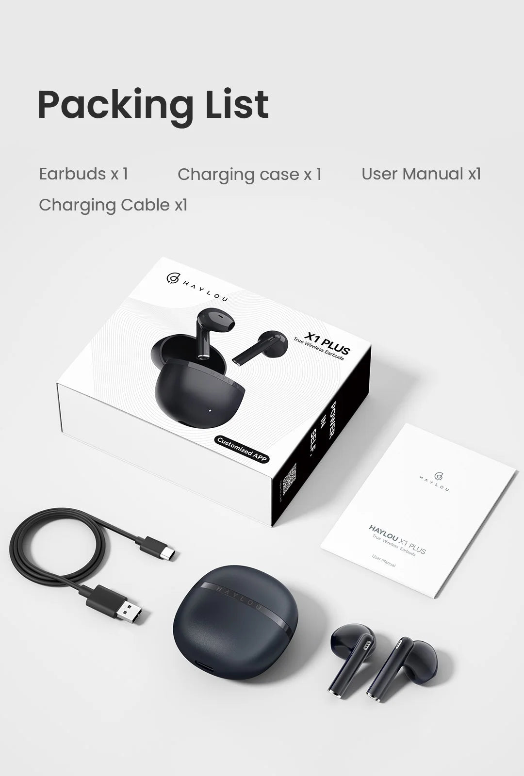 Fone de Ouvido Bluetooth Haylou X1 Plus – ANC, Áudio Hi-Fi e Bateria de Até 40h