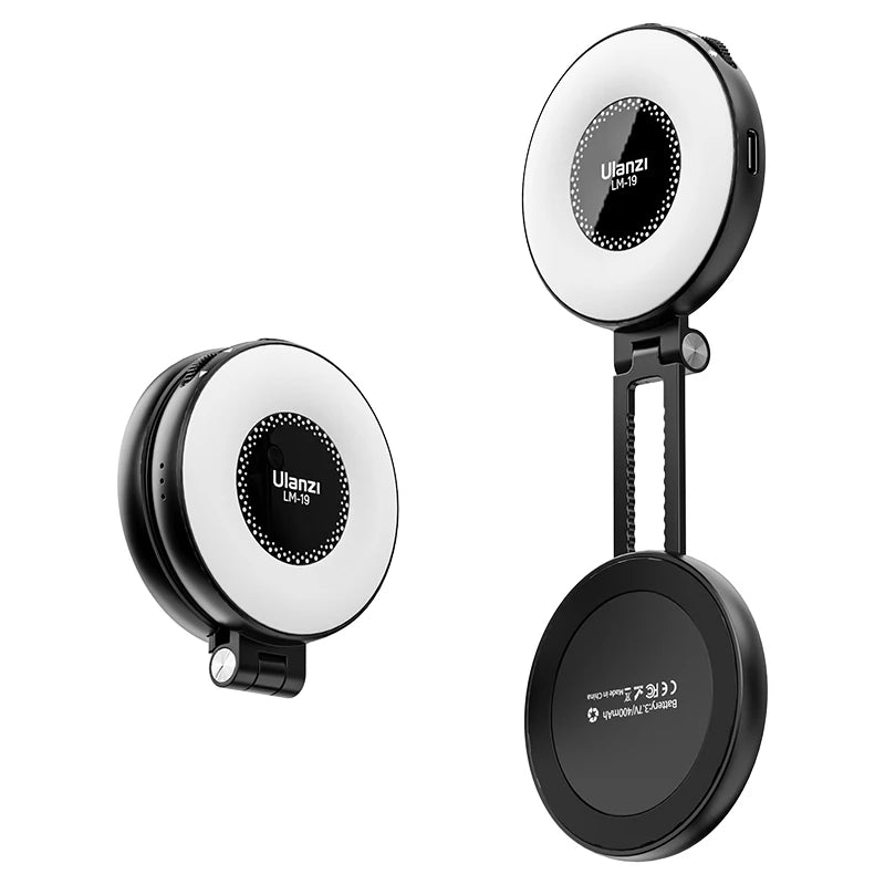 Ring Light Portátil Ulanzi LM19 – MagSafe, Ajuste de Luz e Base Integrada