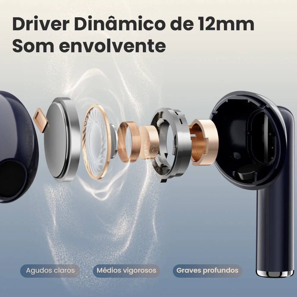 Fone de Ouvido Bluetooth Haylou X1 Plus – ANC, Áudio Hi-Fi e Bateria de Até 40h