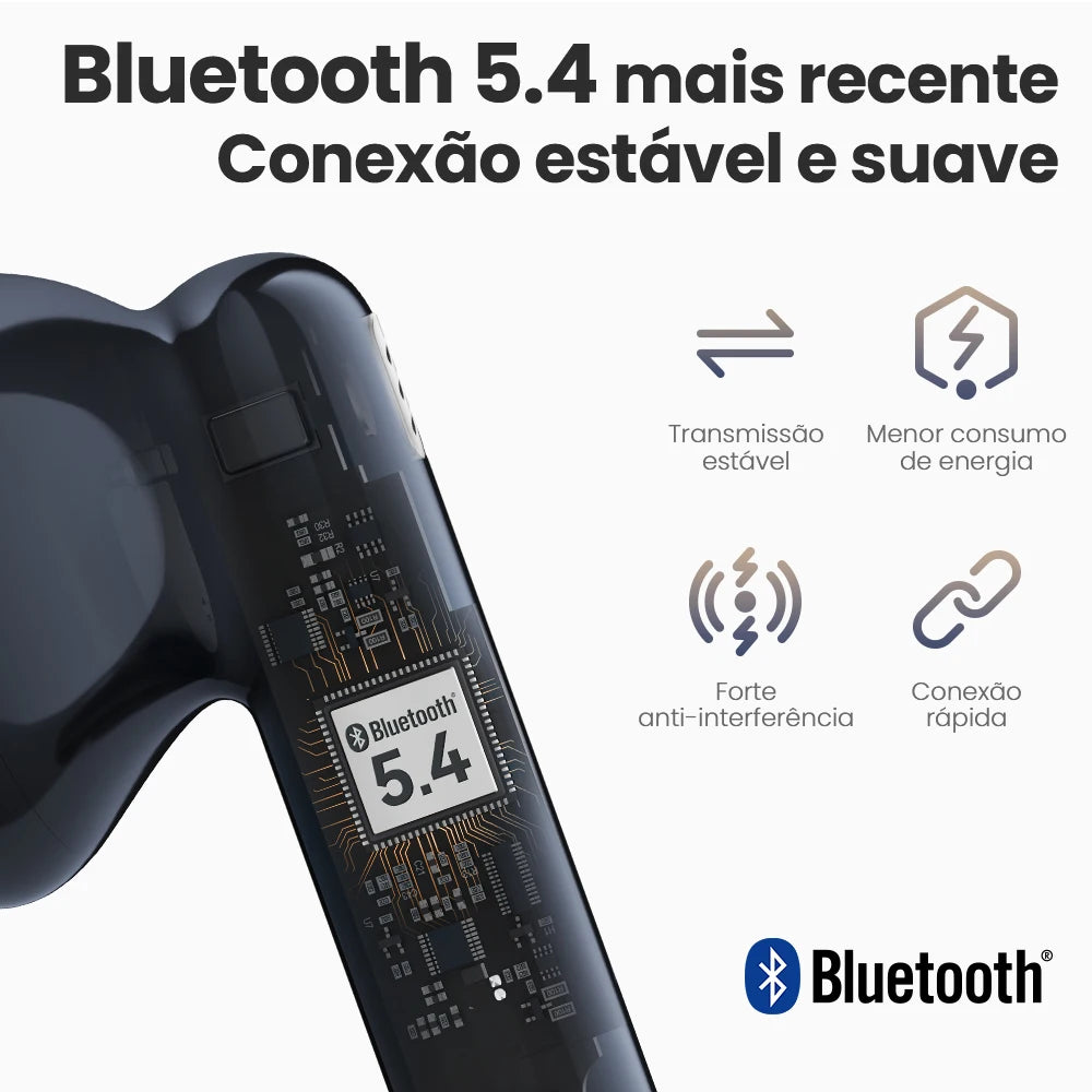 Fone de Ouvido Bluetooth Haylou X1 Plus – ANC, Áudio Hi-Fi e Bateria de Até 40h