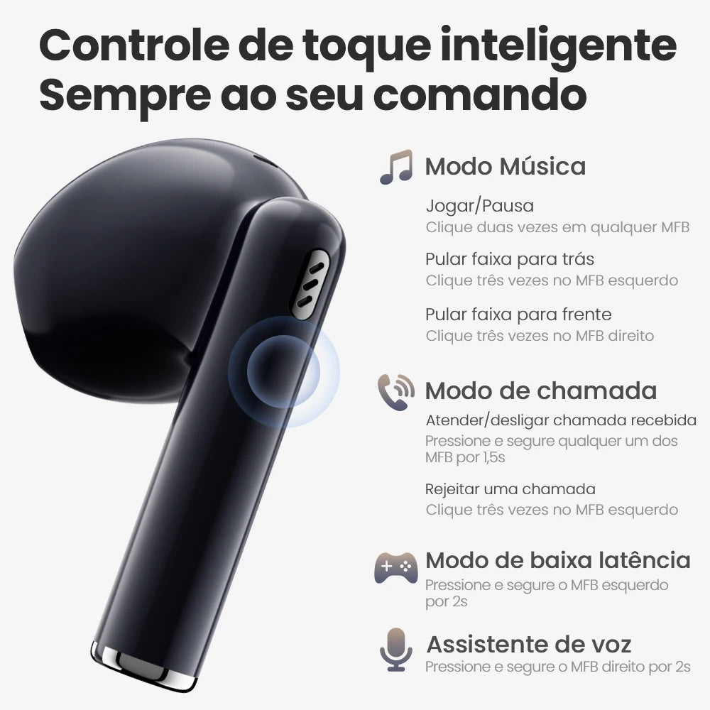 Fone de Ouvido Bluetooth Haylou X1 Plus – ANC, Áudio Hi-Fi e Bateria de Até 40h