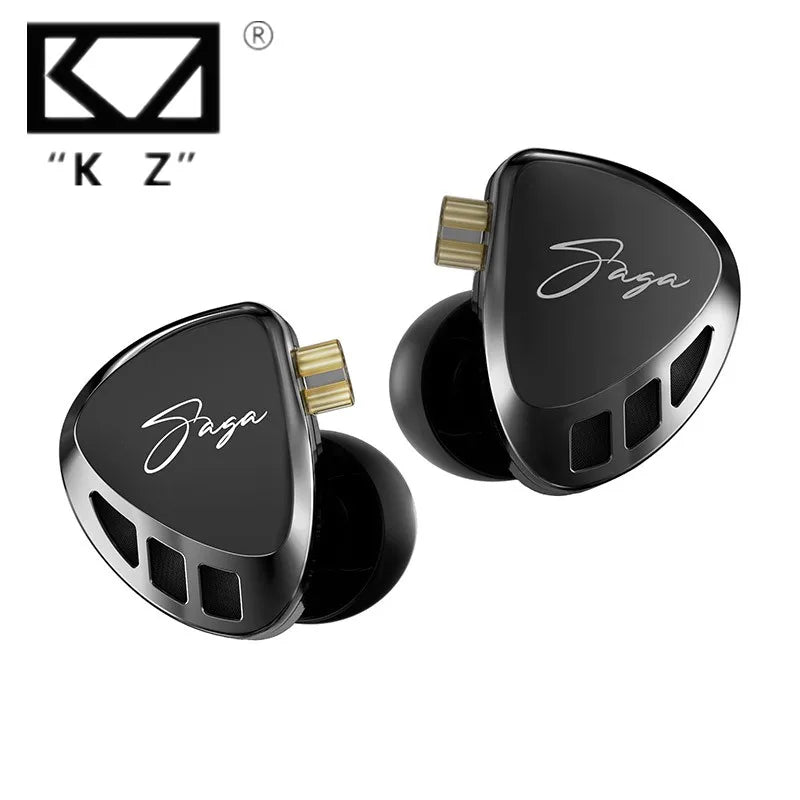 Fones De Ouvido KZ Saga Wired – Áudio Hi-Fi, Graves Potentes e Design Premium