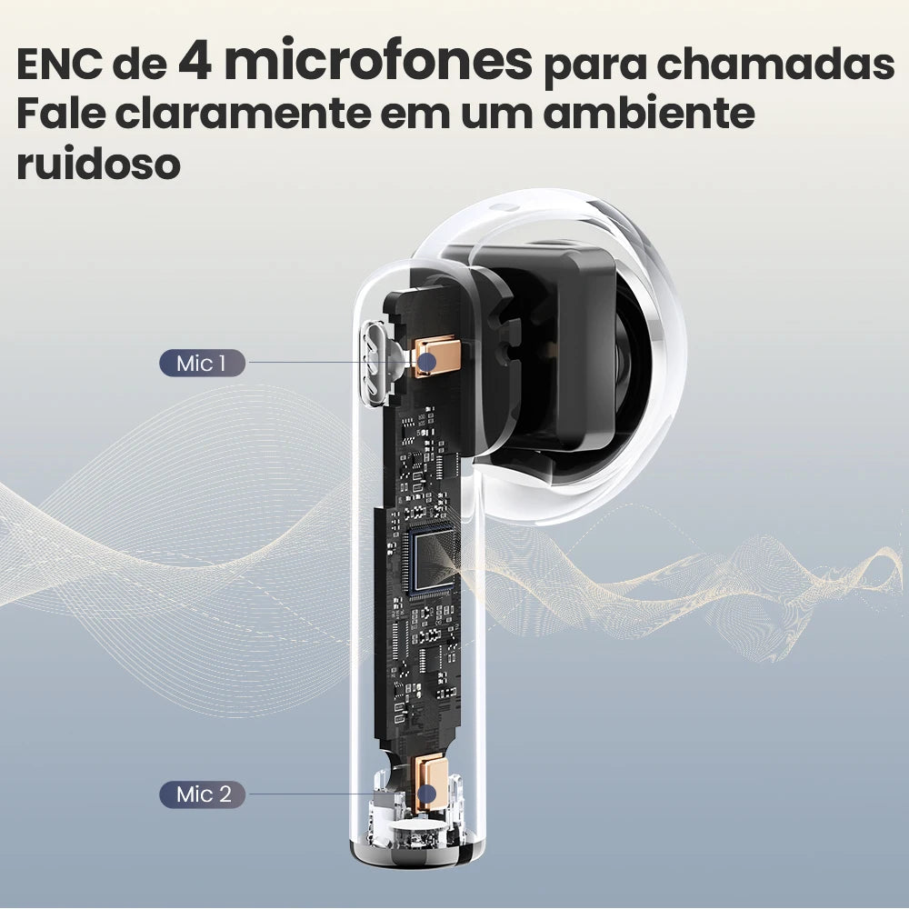 Fone de Ouvido Bluetooth Haylou X1 Plus – ANC, Áudio Hi-Fi e Bateria de Até 40h