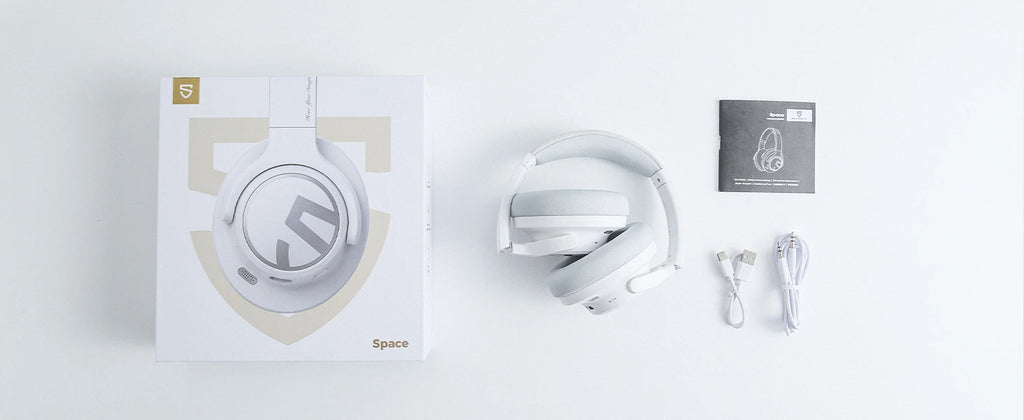 Headset SoundPEATS Space – Fone Bluetooth Over-Ear com Cancelamento Ativo de Ruído (ANC 35dB), Hi-Res LDAC e até 123h de Bateria