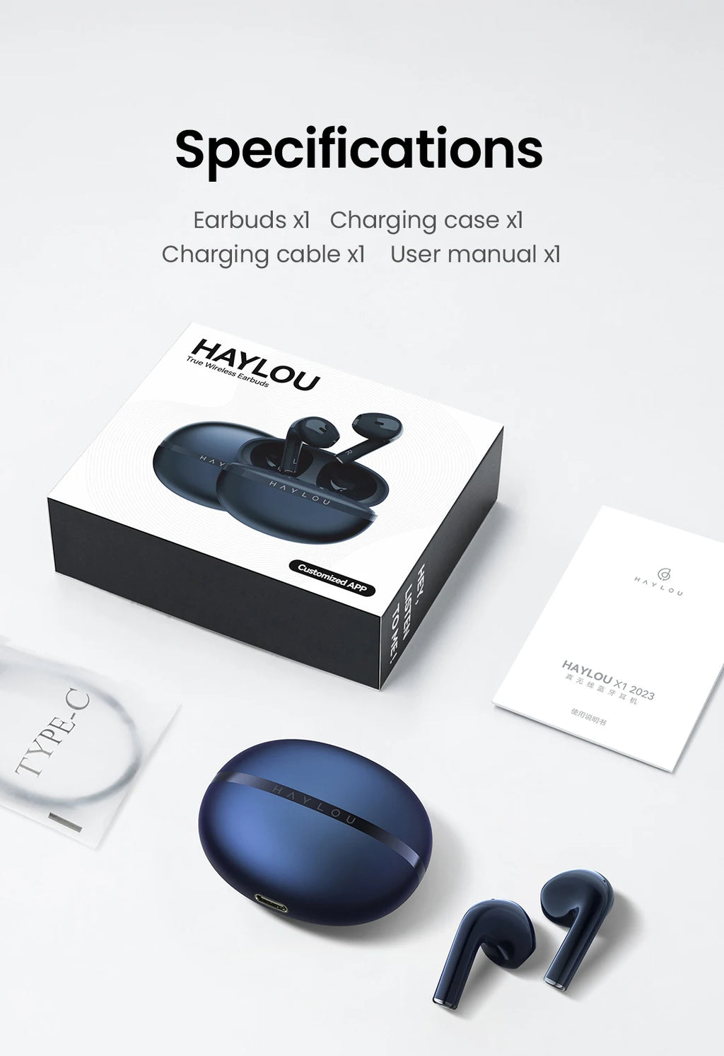 Fone de Ouvido Bluetooth Haylou X1 2023 – ANC, Som Premium e Bateria de Longa Duração